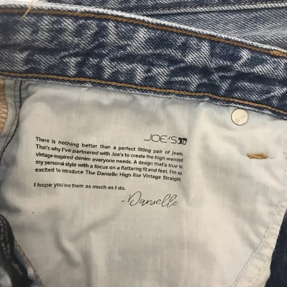 Joe's Jeans x We Wore What The Danielle High Rise Vintage Straight Size 32